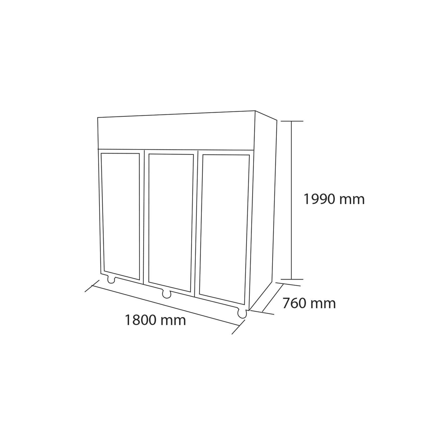 REFRIGERADOR 3P VIDRIO 3