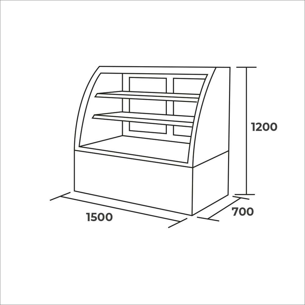VITRINA P CURVA 1.5MTS 3